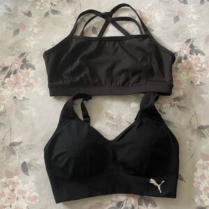 Puma/ Athletic Works Black Sport Bra